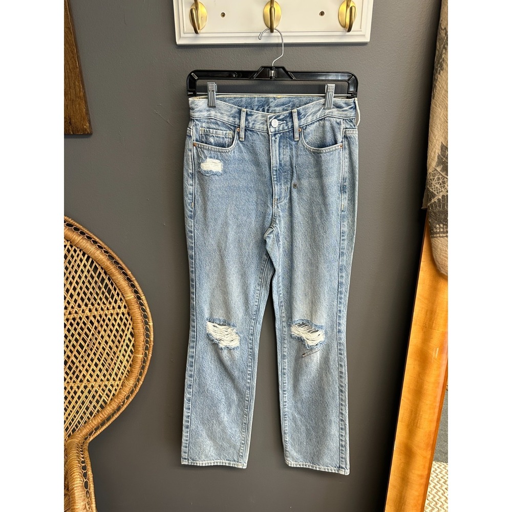 PacSun Juniors Size 5 Jeans Light Blue Distressed‎ Straight Leg 90s Grunge Denim